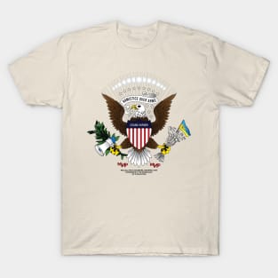 Ukrainian-American Eagle armistice over arms Ukraine Flag | Great Seal of the United States Peace sign T-Shirt T-Shirt